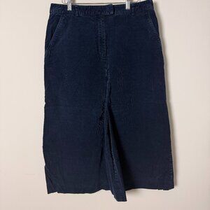 346 Brooks Brothers Stretch Navy Corduroy Skirt 12